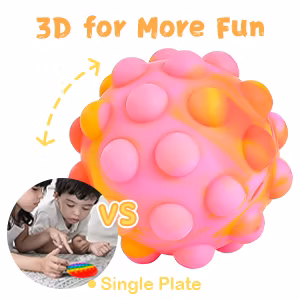 Spinner na ponta do dedo para alívio do estresse Amazon Venda quente Silicone Pop It Toy Colorido LED Octogonal 3D Fidget Ball