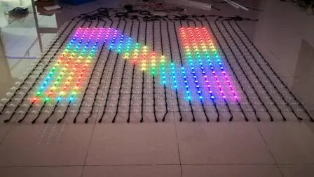 Luz líquida flexível do pixel da tela de malha do diodo emissor de luz de 12VDC RGB